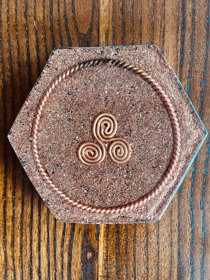 Hexagonal Orgonite Water-Structuring Coaster